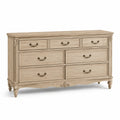 Kommode aus Holz mit 7 Schubladen Beige