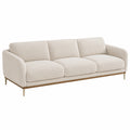 Dreisitziges Sofa aus Stoff in Beige
