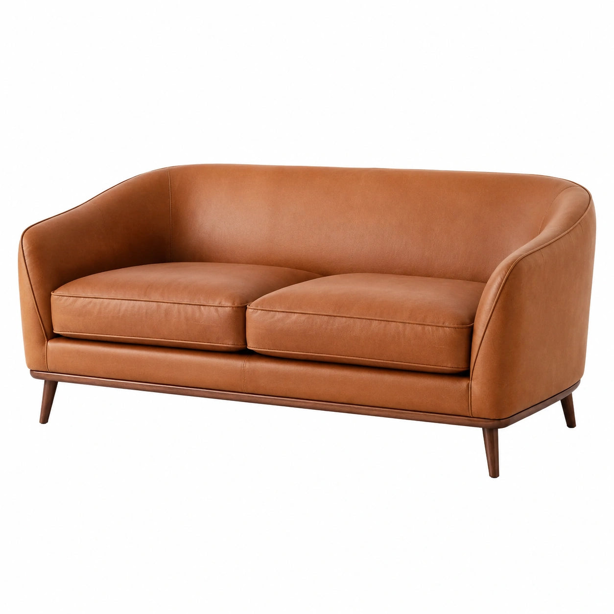 2-Sitzer Sofa Leder Braun 150cm