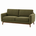 Zweisitzer Sofa Textil Olivgrün