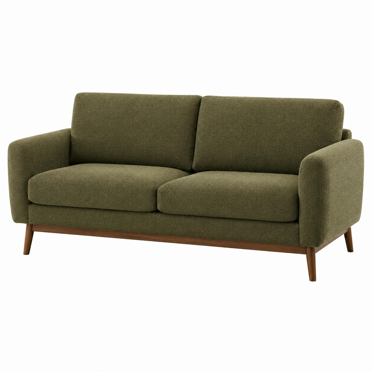 Zweisitzer Sofa Textil Olivgrün