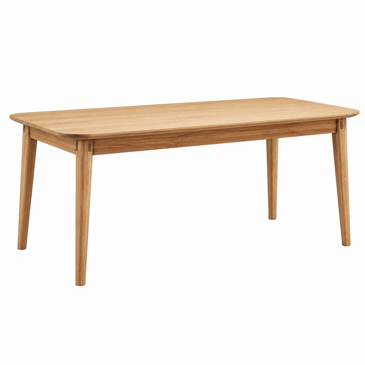 Rechteckiger Esstisch aus Eichenholz 150x90x75 cm Natur