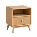 Nachttisch Eichenholz Massiv 50x40x40 cm Natur